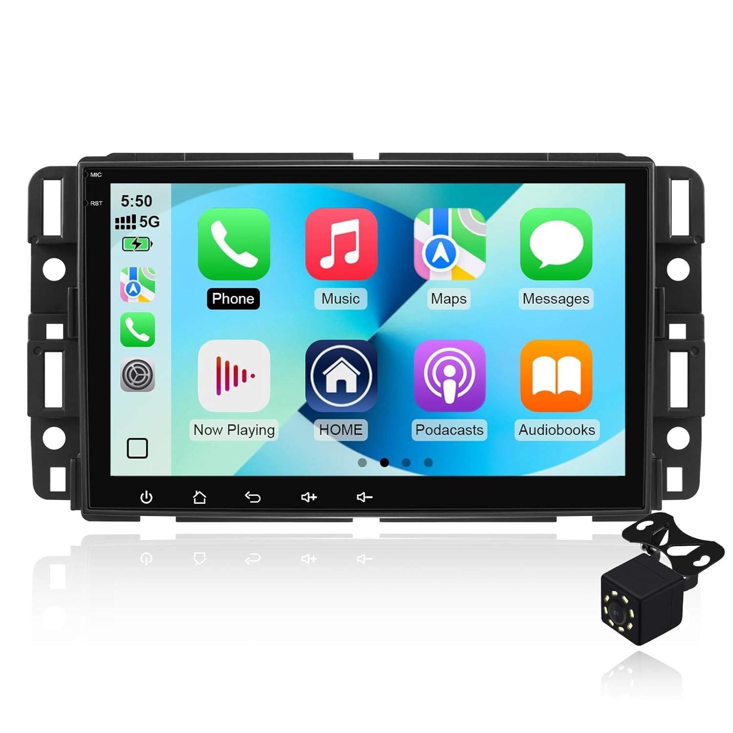 Central Multimídia Android 14 8" IPS para Chevrolet Silverado/GMC Sierra: CarPlay/Android Auto Sem Fio