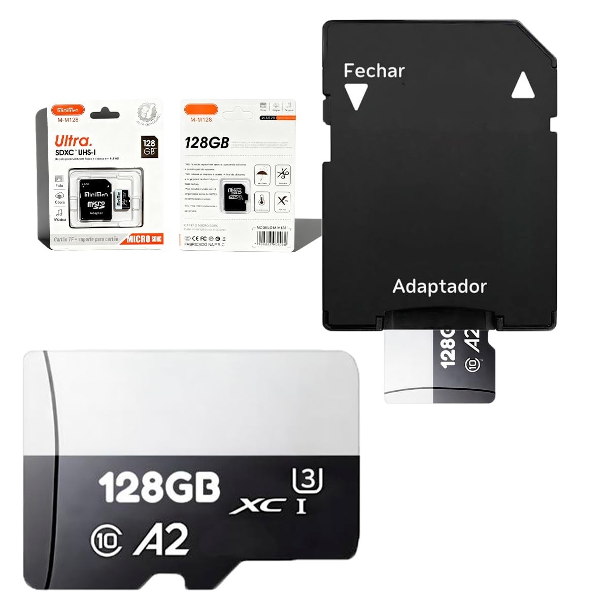 Micro Cartão de Memória 128GB Original Ultra Extreme PRO - Velocidade 140MB/s c/ Adaptador SD