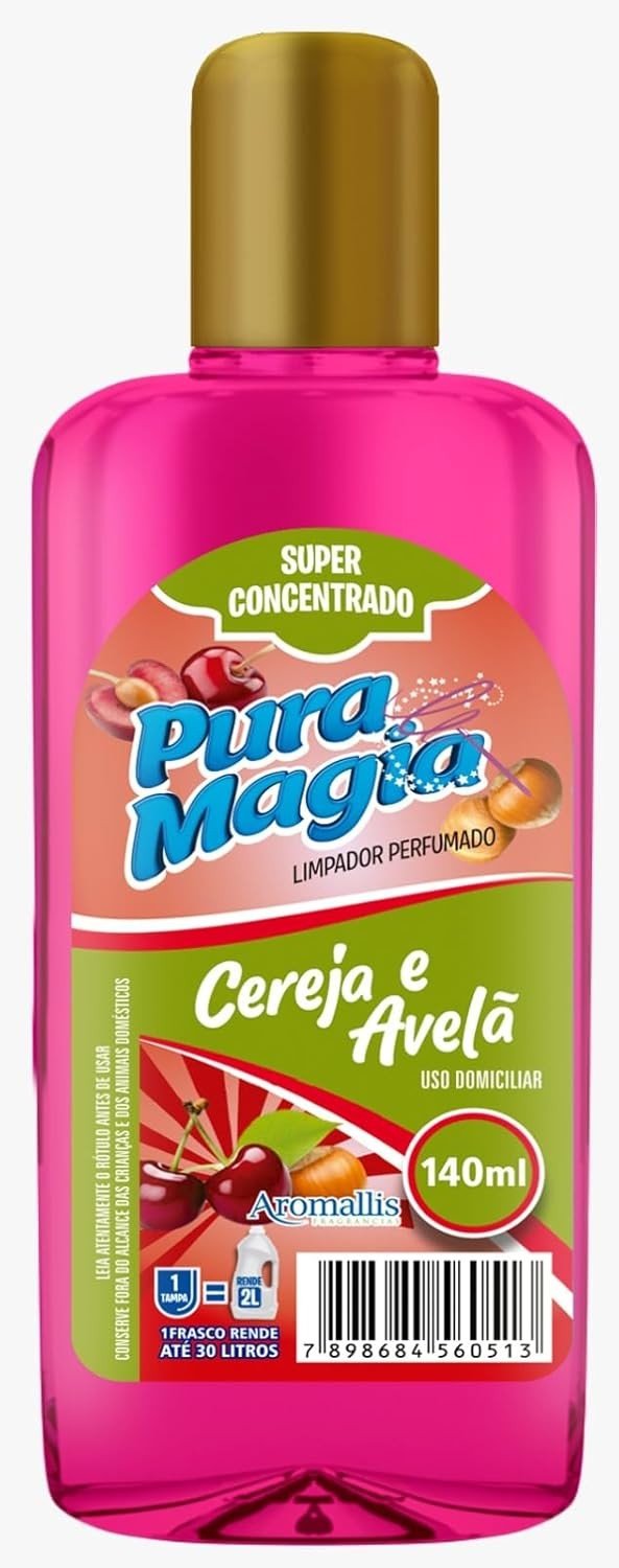 Limpador Concentrado Cereja e Avelã 140ml - Fórmula Premium com Fragrância Duradoura