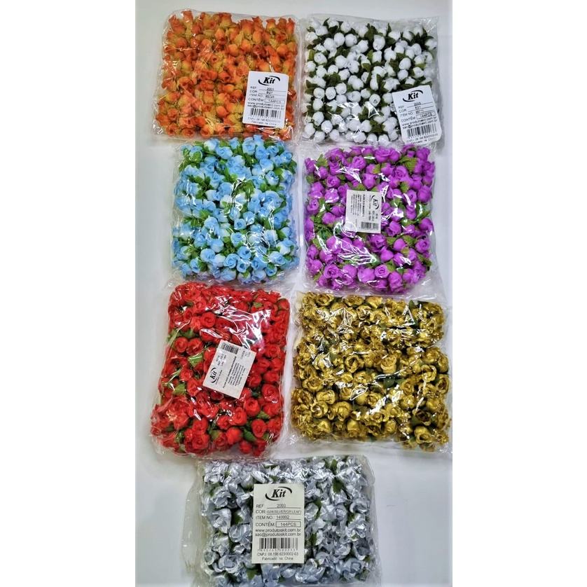 144 Mini Rosas de Tecido: Toque de Charme!
