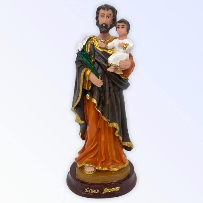 Santos Católicos em Resina 15 cm - São José - Decoração e Fé com Qualidade