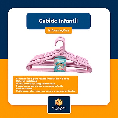Cabides Infantis Reforçados: Kit com 15!