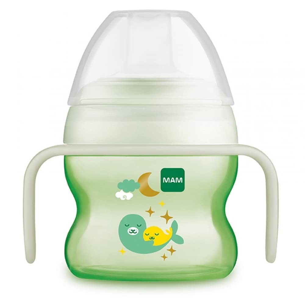 Copo MAM Starter Night 150 ml – Bocal Macio Antivazamento para Bebês
