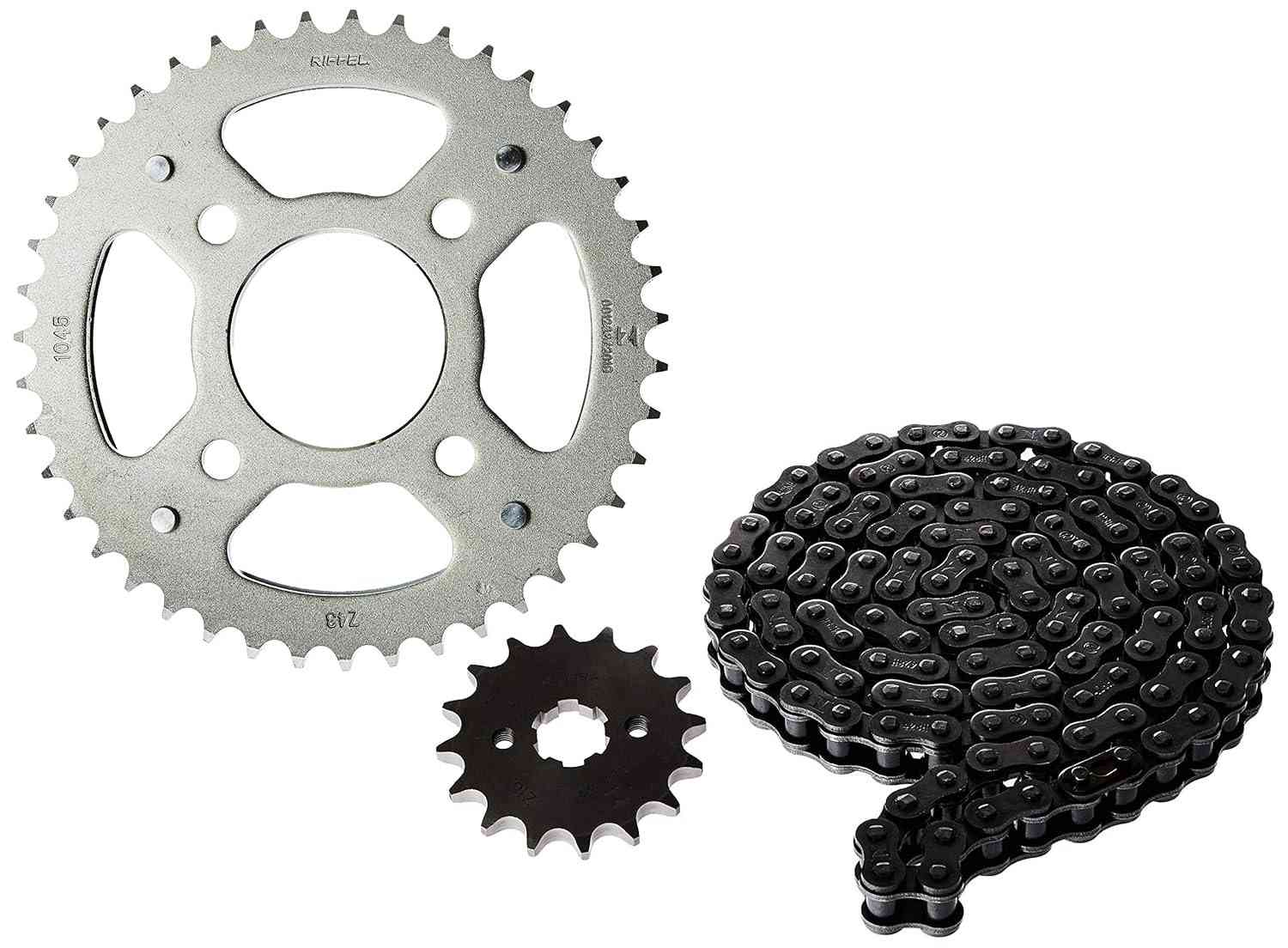 Kit Relação Completo Top 43Z x 16Z com Corrente 428HO 118L para CG 150 Titan, CG 160 Cargo e Fan