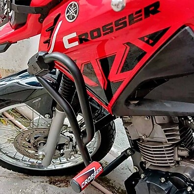 Protetor Carenagem Motor Tanque Vermelho 2024 com Pedal Slider para Crosser 150