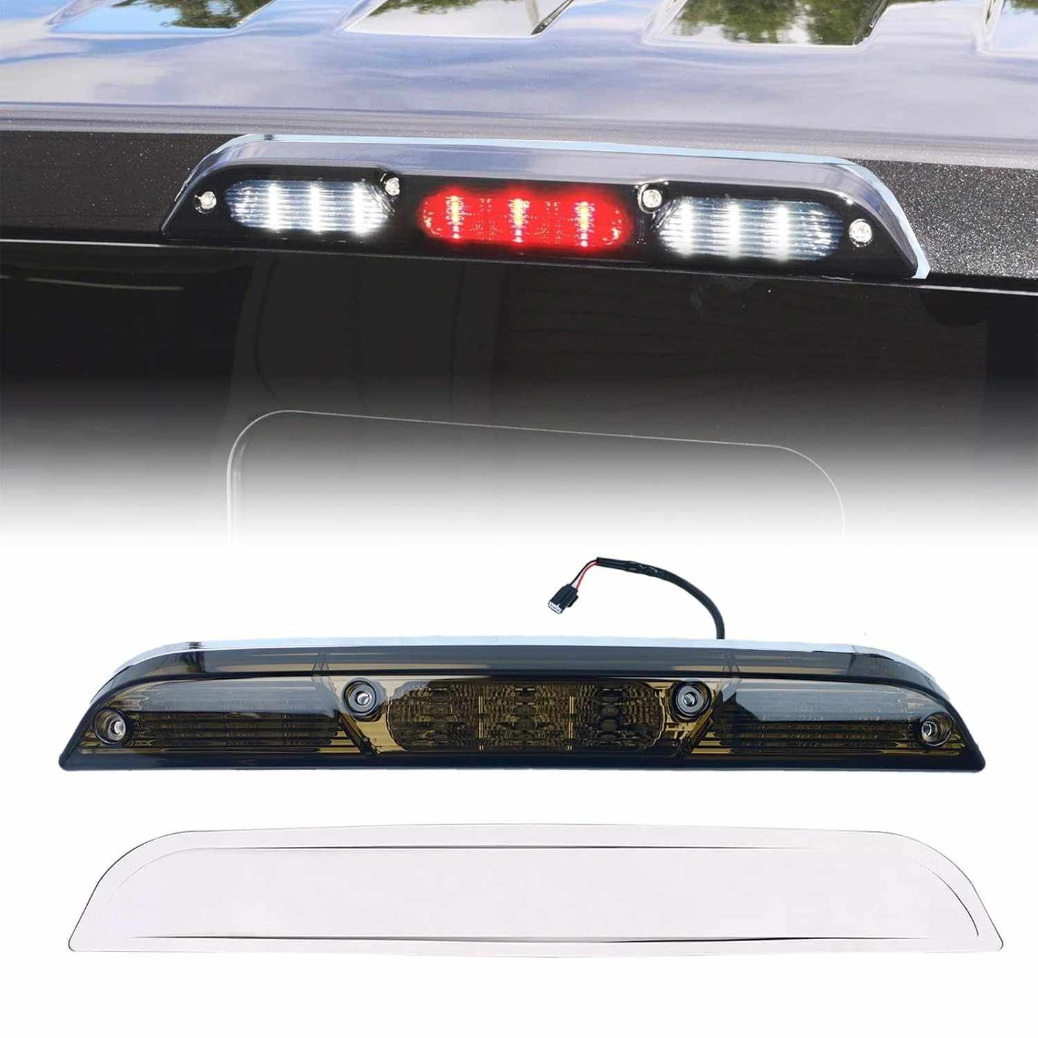 Terceira Luz de Freio LED para Ford F-150, F-250, F-350, Ranger e Maverick - Iluminação e Segurança Premium