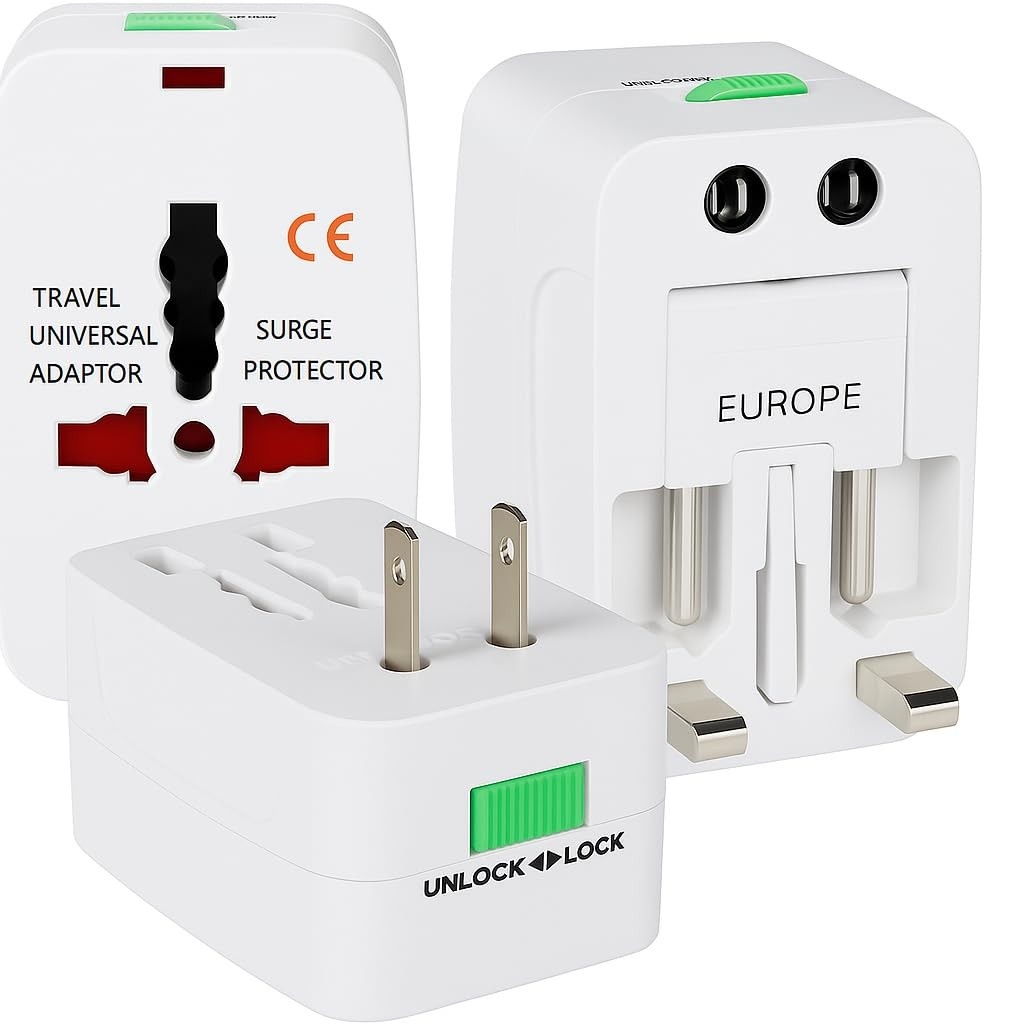 Adaptador de Tomada Universal 150 Países Bivolt: Viagem Sem Limites com Segurança Premium