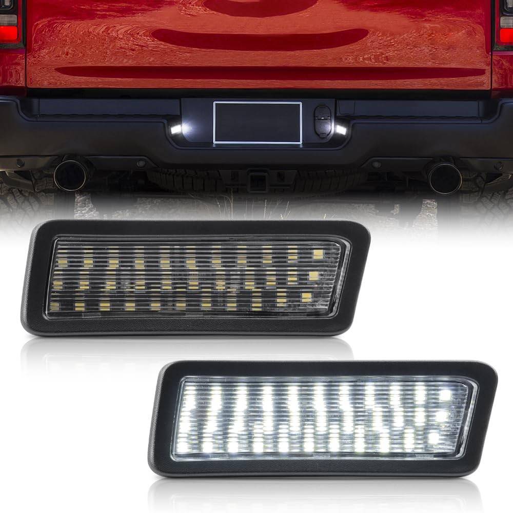 Kit 2 Luzes de Placa LED Ram 1500 2019-2024: Iluminação Xenon Brilhante e Moderna