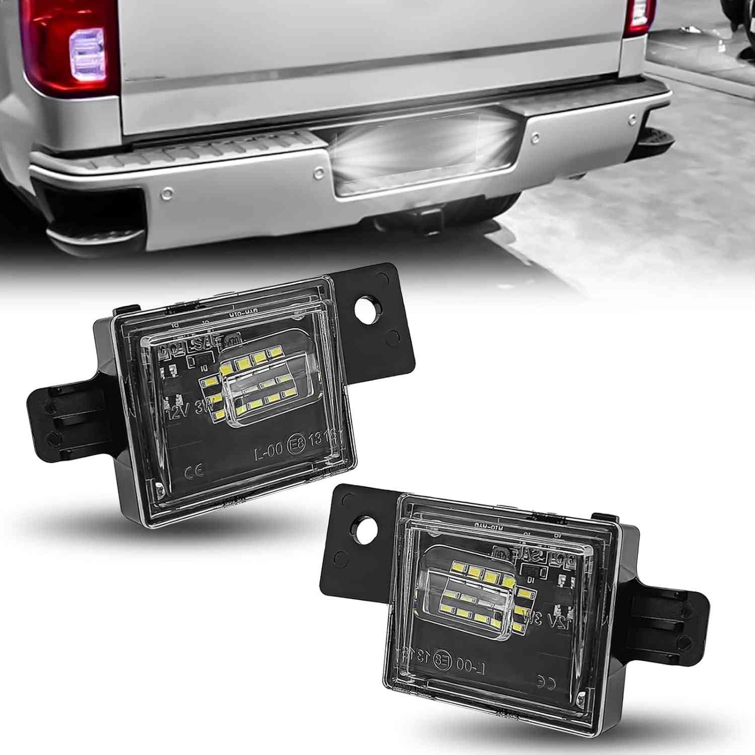 Luz de Placa LED Branca para Chevy Silverado e Sierra 1500/2500HD/3500HD (2014-2022)