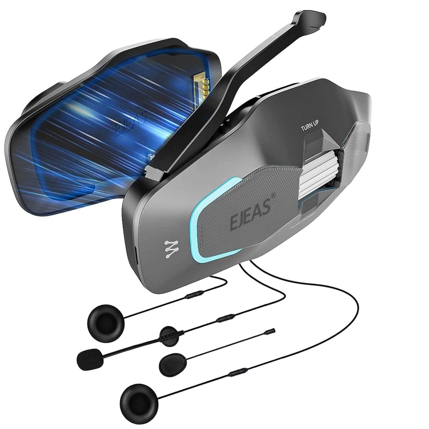Fone de Ouvido Bluetooth SolaMr X10 para Motociclista: Intercomunicador Mesh 4.0, 10 Pilotos, até 1500m