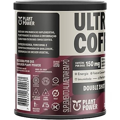 Ultracoffee Double Shot: Café Instantâneo 150mg Cafeína