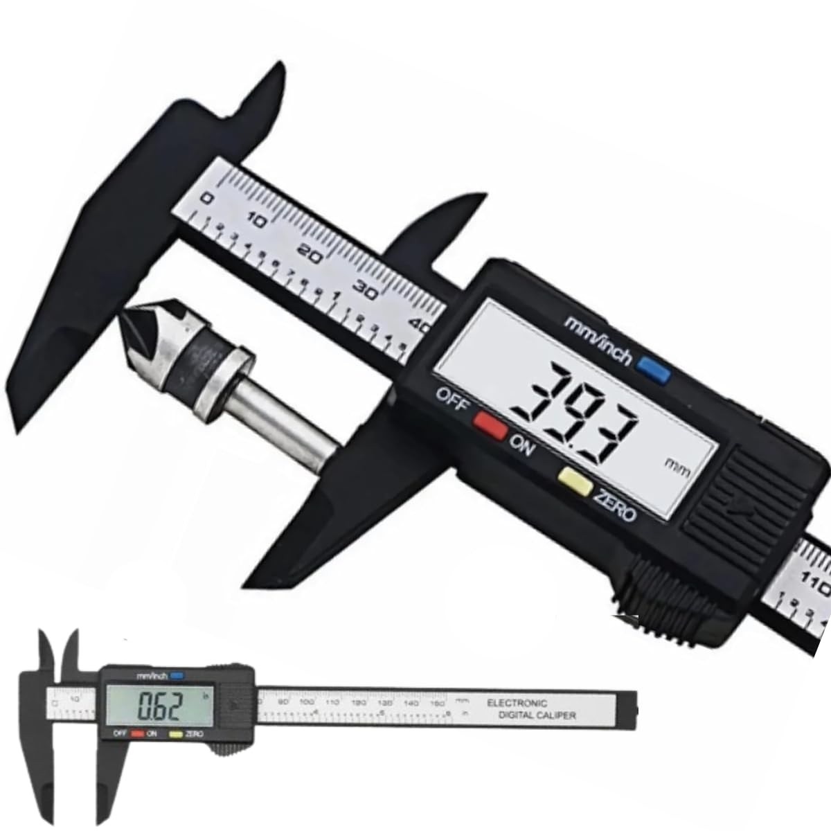 Paquímetro Digital Profissional KRORE 150mm: Precisão Eletrônica com Display LCD para Medições Perfeitas