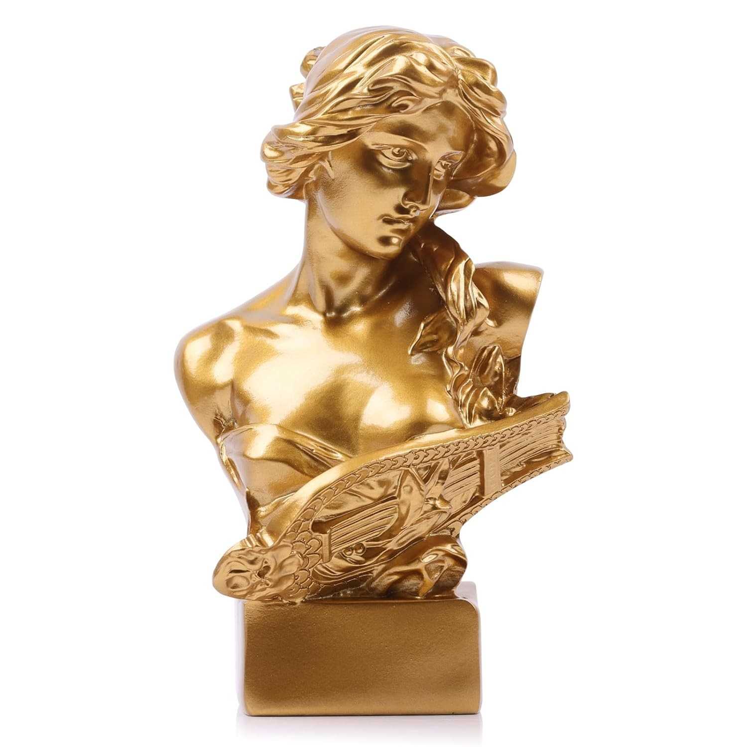 Estátua de Afrodite Dourada 15,2 cm - Escultura de Resina para Decoração Dark Academia e Coquette