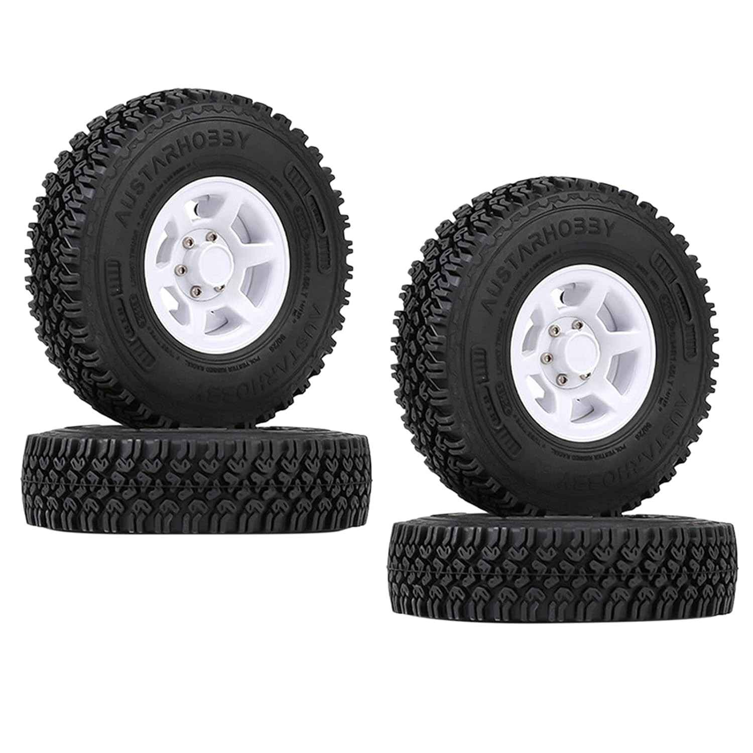 Kit 4 Pneus e Rodas Off-Road 1.55 para Buggy 1/10 - Aderência e Estilo Imbatíveis!