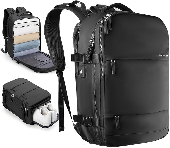 Mochila para Laptop 15,6" com Porta USB, Aprovada para Avião, Leve e Resistente, Ideal para Faculdade, Trabalho, Negócios e Viagem, Mochila Unissex, Com Compartimentos, Preto