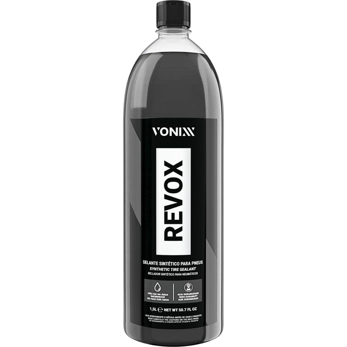 Revox Selante Sintético para Pneus 1,5L - Brilho Duradouro e Proteção Total com Fórmula Ecológica da Vonixx