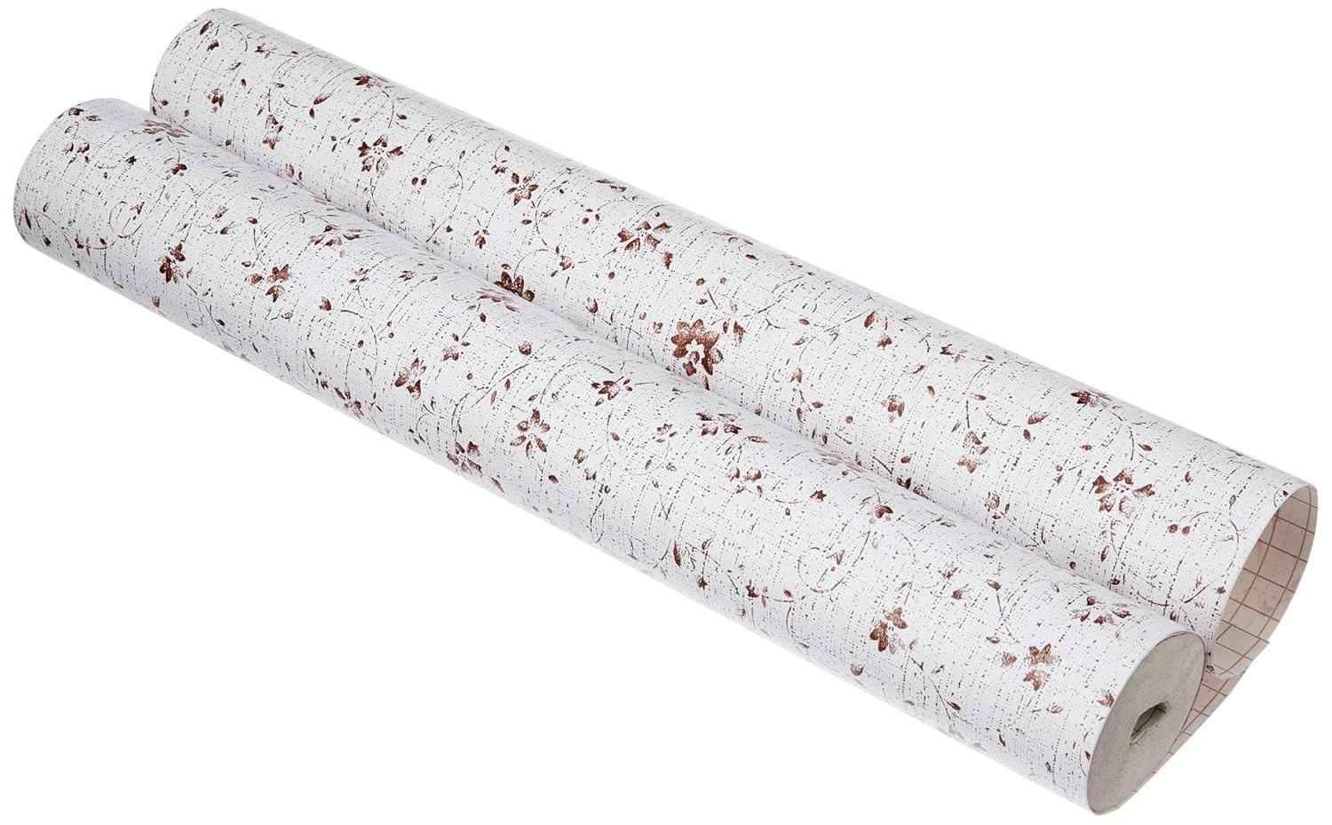 Plástico Adesivo Flores Vintage Marrom - Gekkofix 45cm x 15m | Decore e Proteja com Estilo