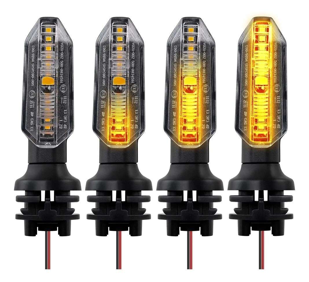Kit 4 Pisca Seta LED Moto CB250 Twister Titan 160 Fan 160 Star 12V Sequencial Universal