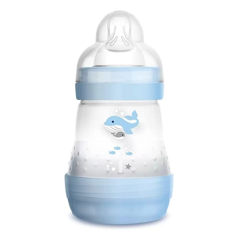 Mamadeira MAM 160ml Easy Start Bico 0m+ Azul - Segura, Confiável e Livre de BPA