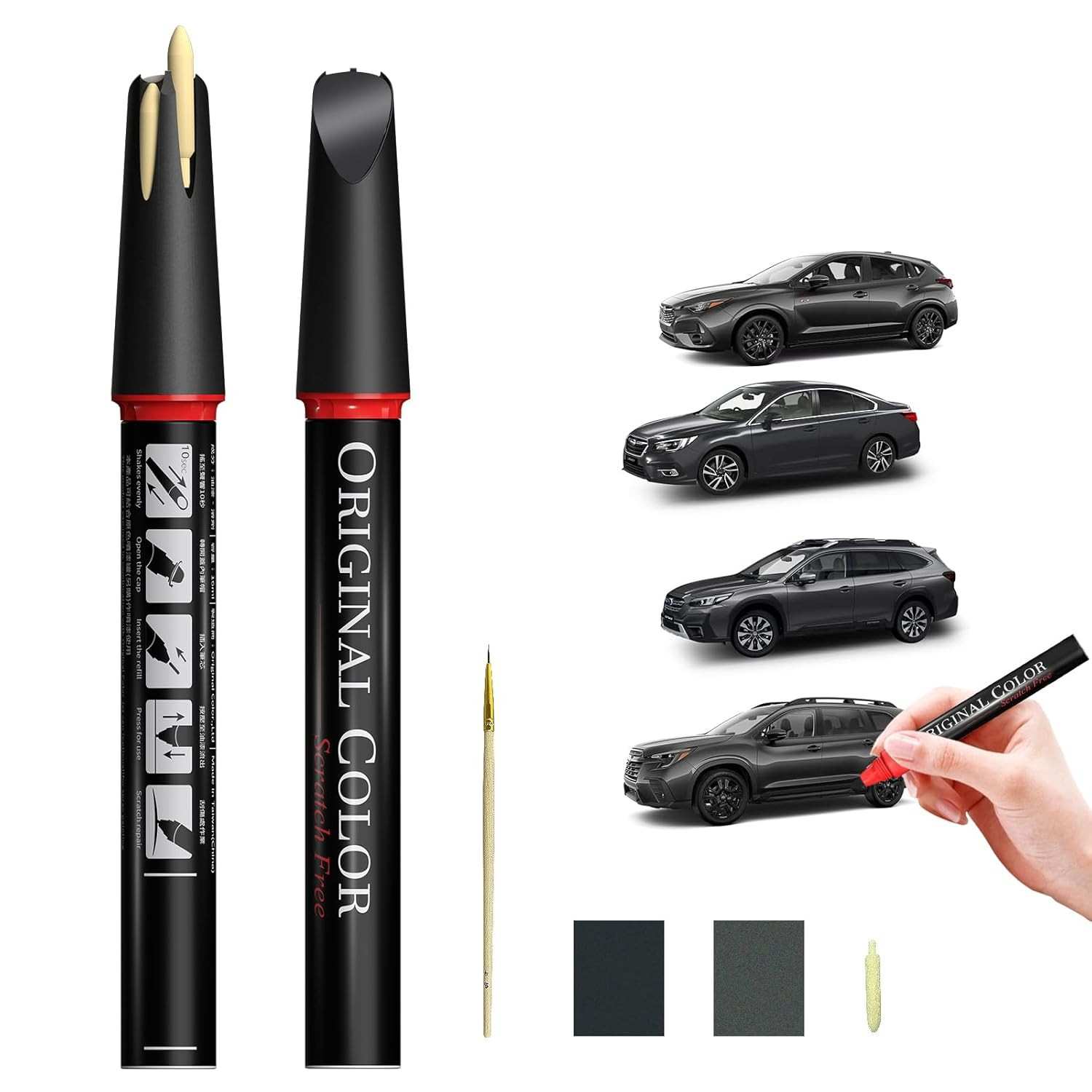 Carhoo 202 Galactic Black - Caneta de Pintura Touch Up para Subaru - 16ml