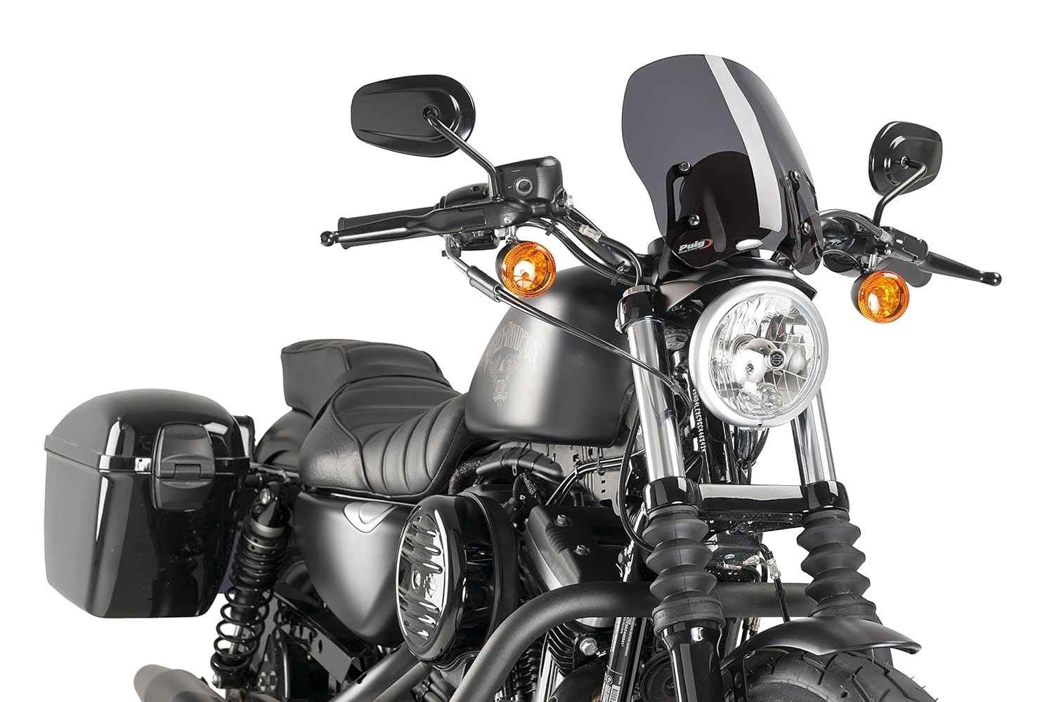 Para-brisa Puig New Generation Fumaça Escura para Harley Davidson Sportster (04-17) e Ferro (09-17)
