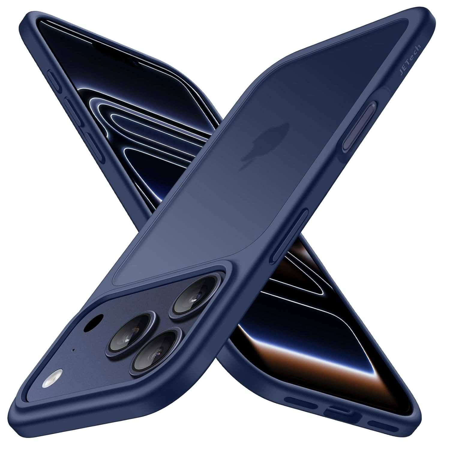 JETech Capa Fosca para iPhone 17 Pro 6.3" - Proteção Militar, Design Minimalista e Anti-Impressão Digital (Azul Escuro)