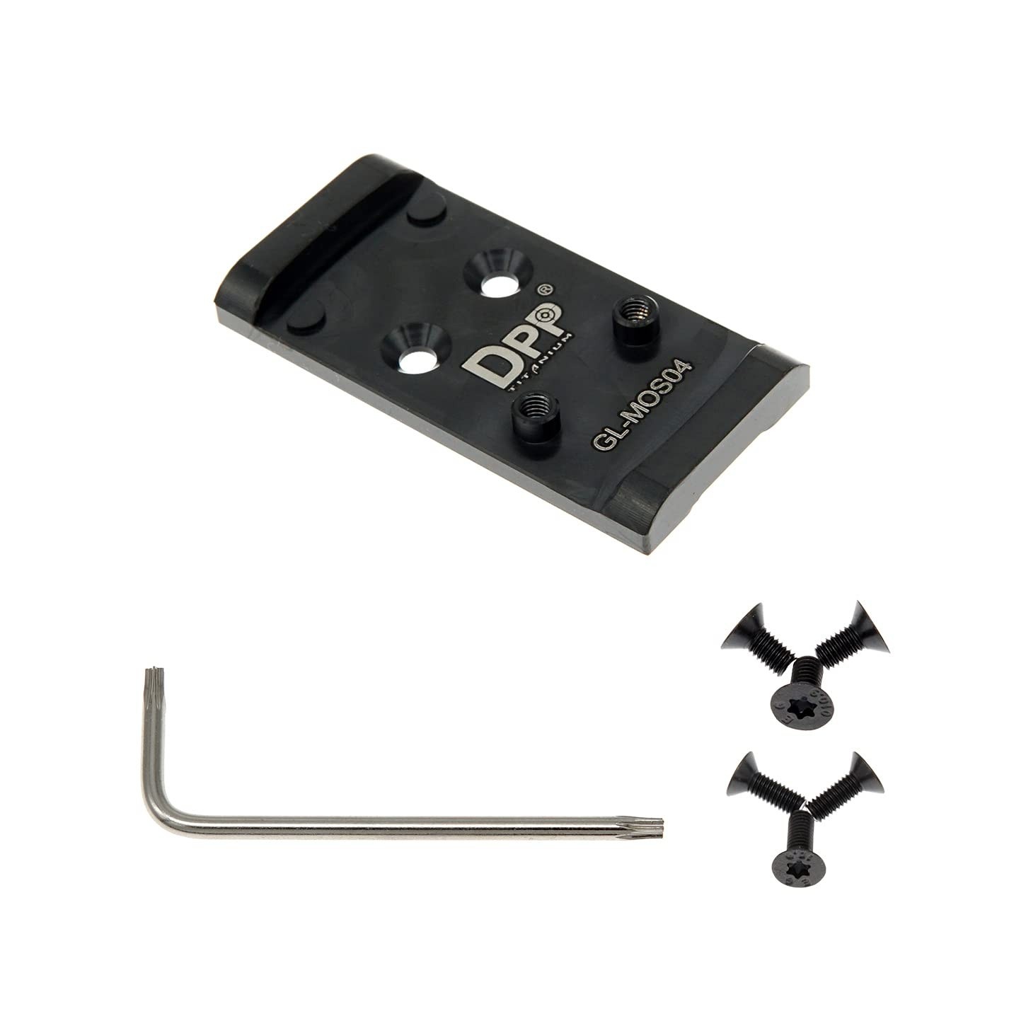 Placa Adaptadora DPP Titanium para Glock 17/19 MOS: Compatibilidade Perfeita com Holosun e RomeoZero