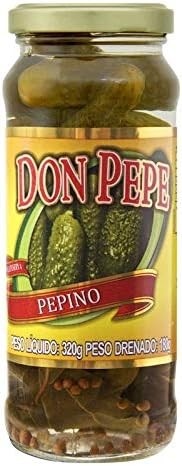 Pepinhos em Vidro 320g (180g Drenados) "Don Pepe"