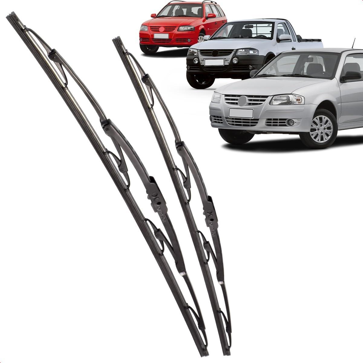 Par Palhetas Limpador Para-Brisa Gol Saveiro Parati G4 Ferro 21" e 19" - Visibilidade Garantida!
