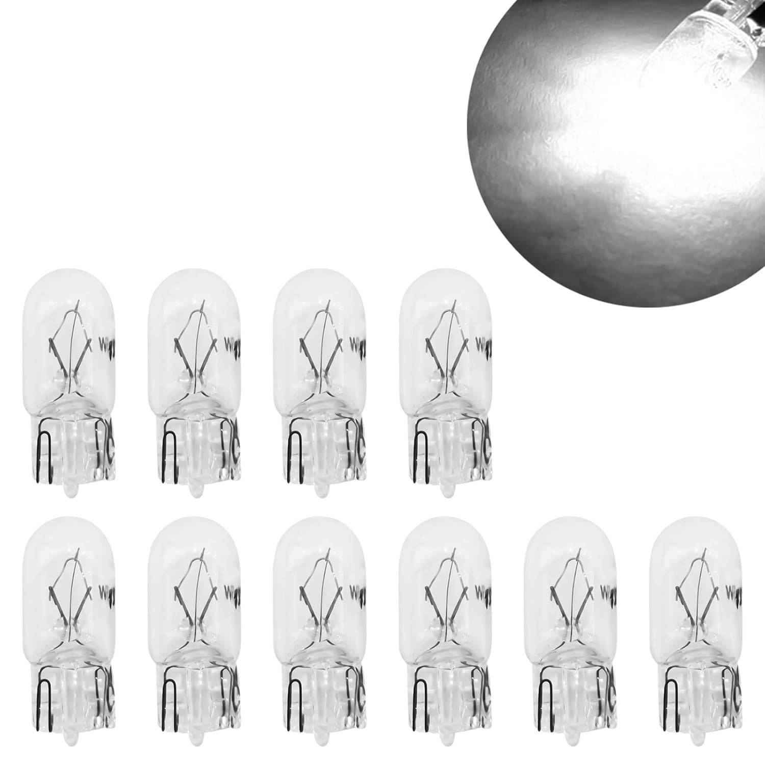 Kit 10 Lâmpadas T10 W5W 194 168: Iluminação de Freio e Painel com Alto Brilho e Durabilidade