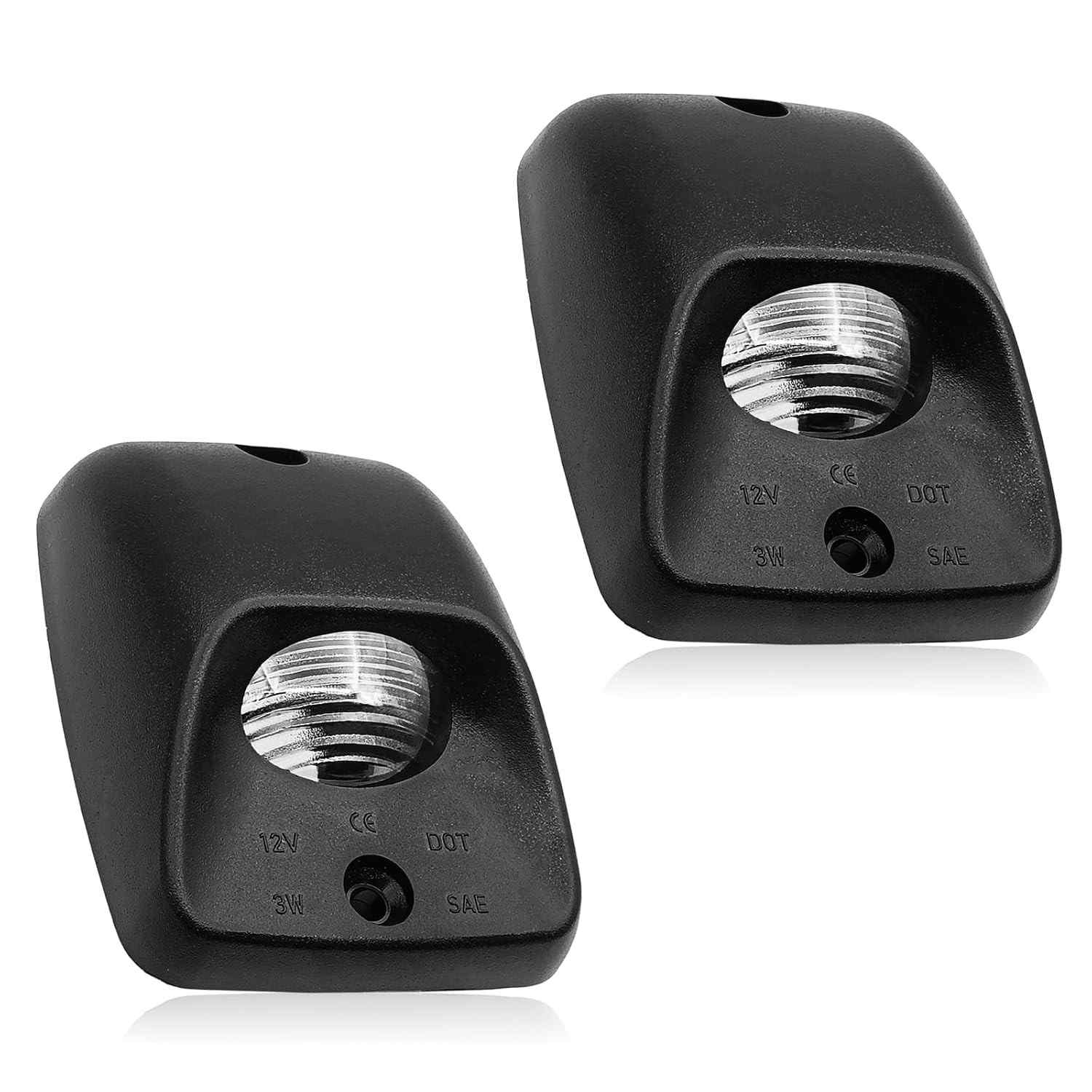 Carcaça Lente Placa LED para Toyota Tacoma 1995-2004 - Kit 2 Unidades Pretas