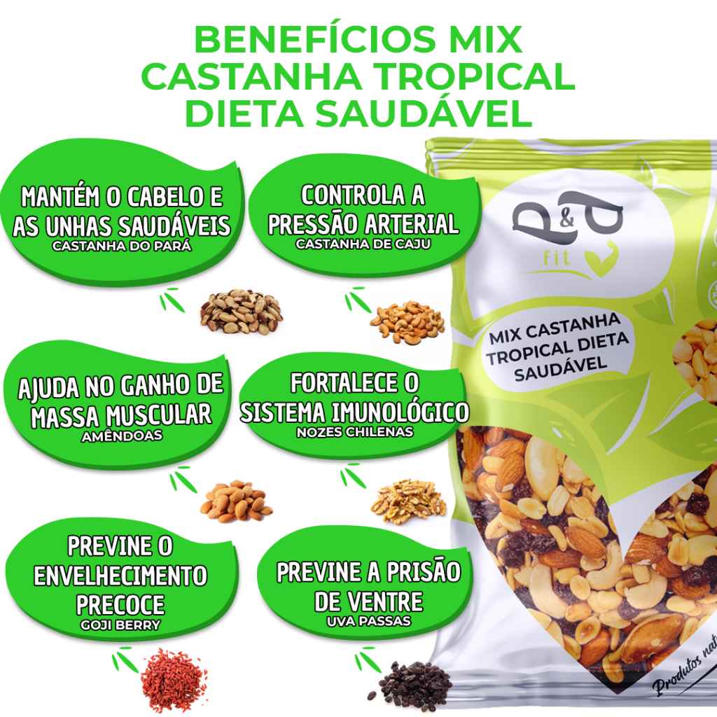 Mix de Nuts Tropicais: Energia e Saúde em 1Kg