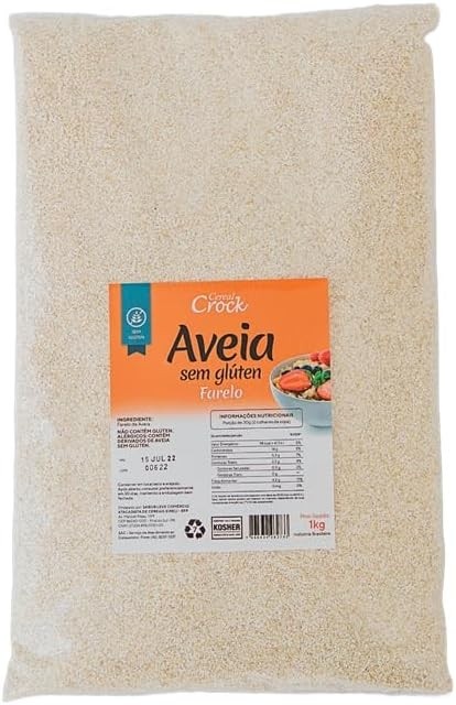 Farelo de Aveia Sem Glúten Leve Croc 1kg
