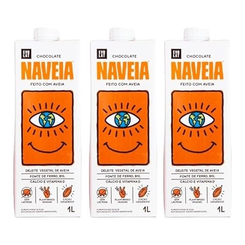 Kit 3X: Bebida Vegetal de Aveia Chocolate Naveia 1L