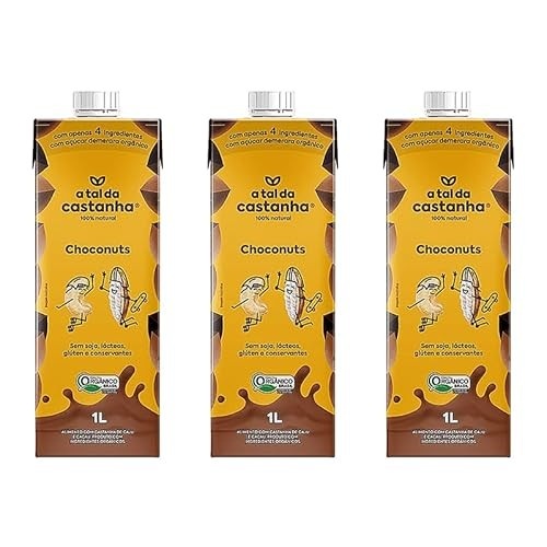 Kit 3X: Leite Vegetal Choconuts Orgânico A Tal da Castanha 1L