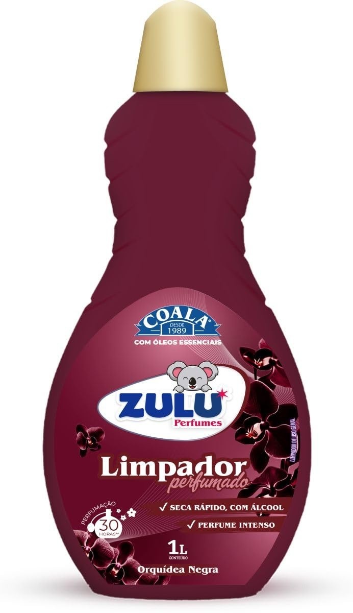 Limpador Perfumado Zulu 1L Orquídea Negra - Limpeza com Fragrância Sofisticada