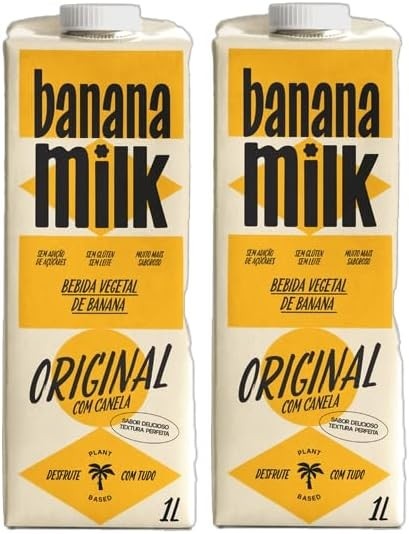 Kit 2X: Leite Vegetal de Banana Original com Canela Banana Milk 1L