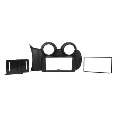 Moldura Painel 2 Din 7" Fiat Uno Vivace 2011-2014 Preto - Upgrade Completo!