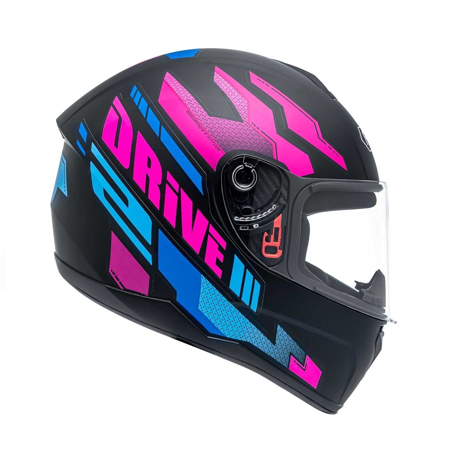 Capacete Fly Moto Drive 2 HG Atitude Preto Fosco/Rosa 56 - Segurança e Estilo