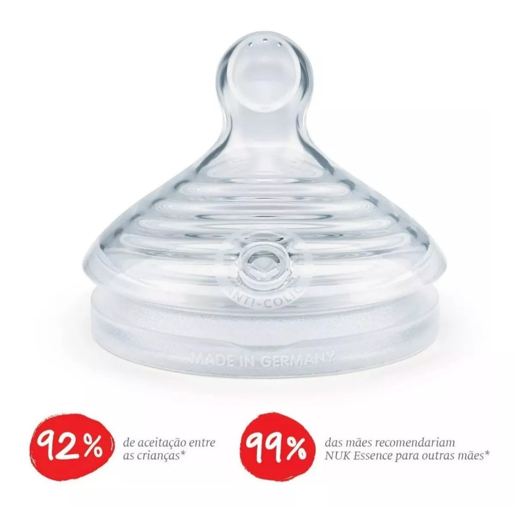 Nuk Essence Smart: Bico Anticolique 0m+ (Kit C/ 2)