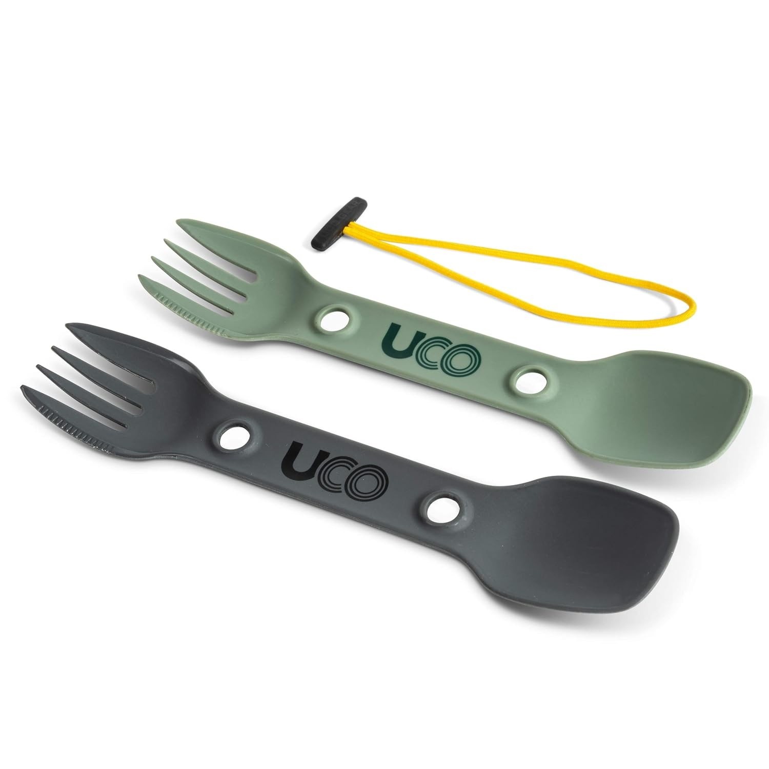 UCO Utilitário Spork 3 em 1 - Combo Colher Garfo Faca com Pacote de 2 Unidades