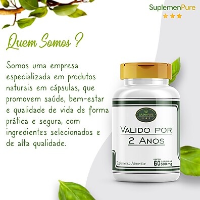 Batata Yacon em Cápsulas 500mg - 60 Cápsulas (Kit com 2)