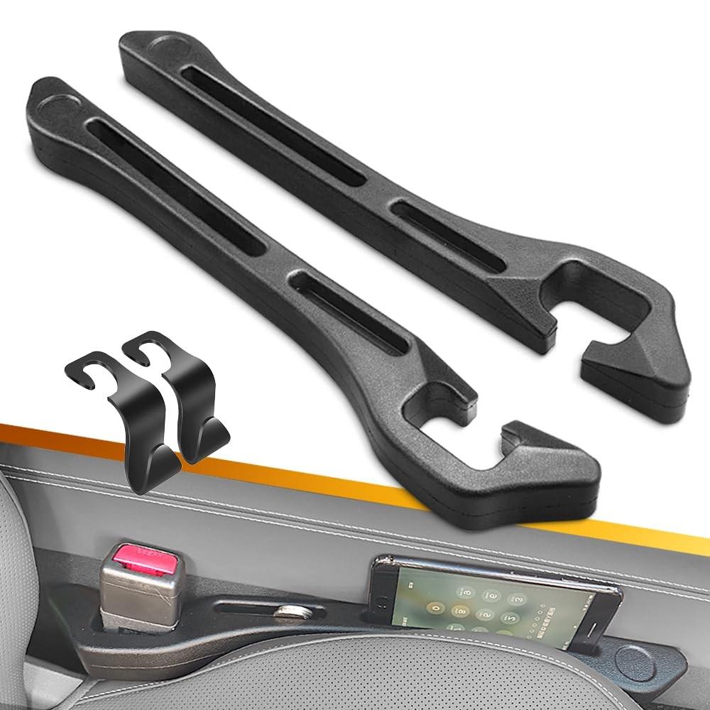SEILZUG Enchimento de Lacuna de Assento de Carro (2 Unidades) - Design Estendido e Curvo para Máxima Proteção e Organização