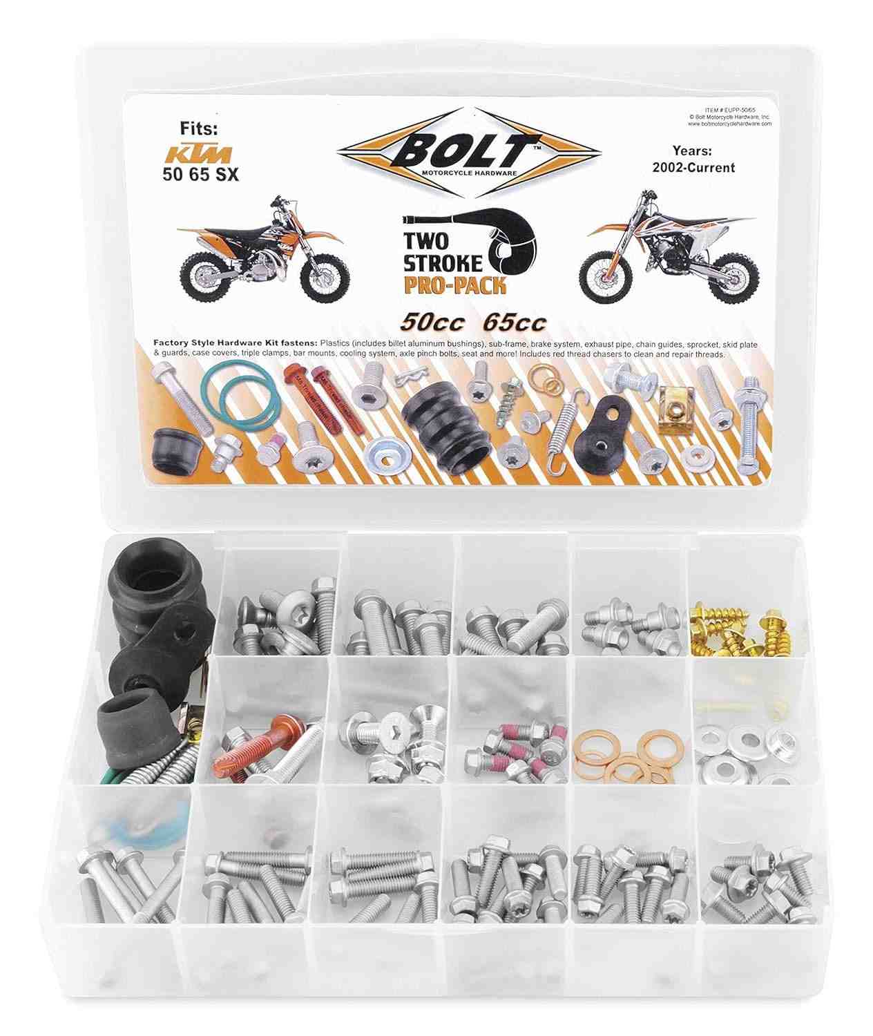 Kit de Fixadores Bolt MC EUPP-50/65 KTM 2 Tempos 50-65cc - Estilo Euro Pro Pack