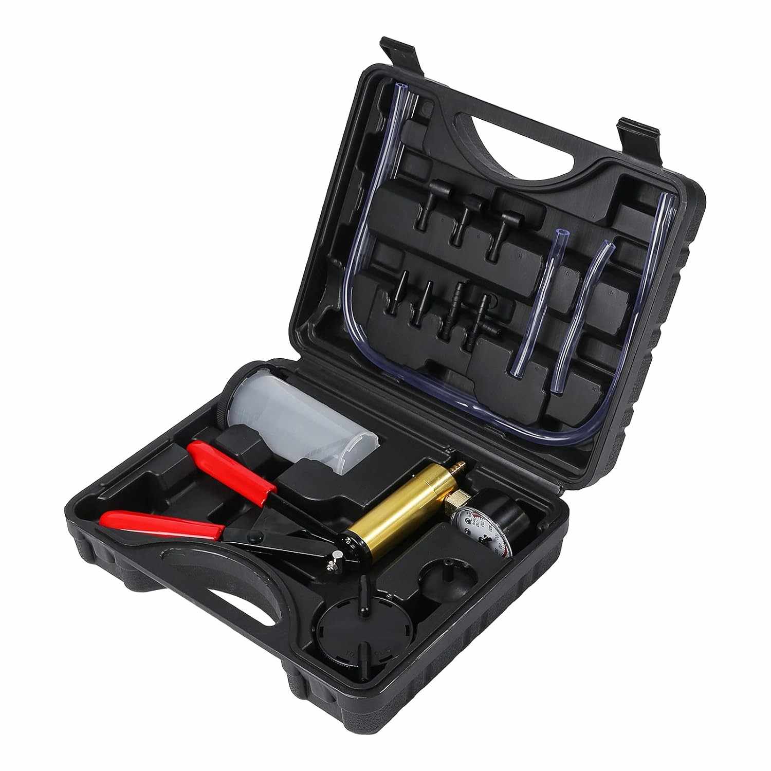 Kit Sangria Freio 2 em 1 com Bomba Vácuo Manual e Adaptadores - Diagnóstico Automotivo Completo
