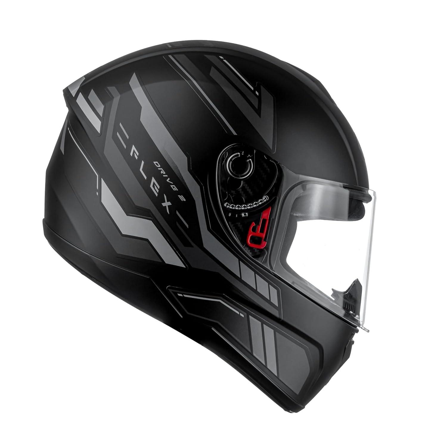 Capacete Fly Moto Drive 2 HG Flex Preto Fosco/Grafite - Segurança e Conforto para Sua Pilotagem