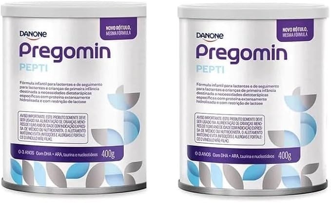 2 Latas -Pregomin Pepti Fórmula infantil em pó 400gr - Validade 2026