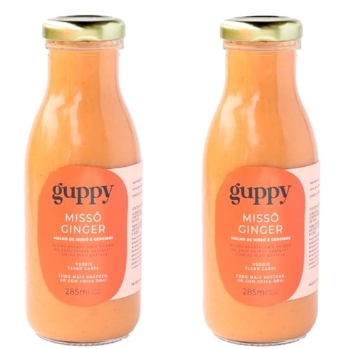 Kit 2 Molho Salada Missô Ginger 285ml Guppy - Baixo Sódio