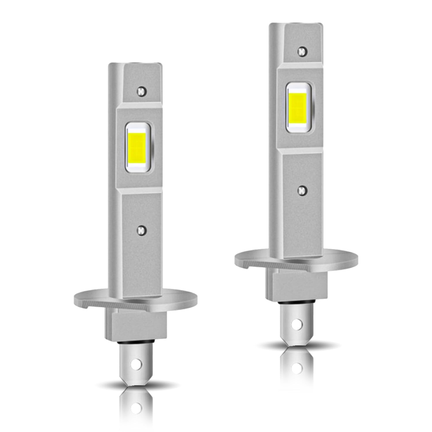Lâmpada LED H1 2 Peças: Iluminação 800% Mais Brilhante e Design Mini 1:1