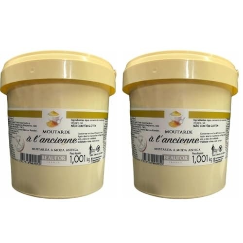 Kit Mostarda Dijon Francesa Beaufor Balde 1,001Kg (2 unidades)
